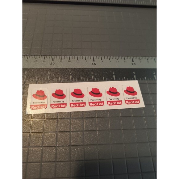 Red Hat Linux Sticker / Decal / Badge (6 Pack) - Picture 3 of 3
